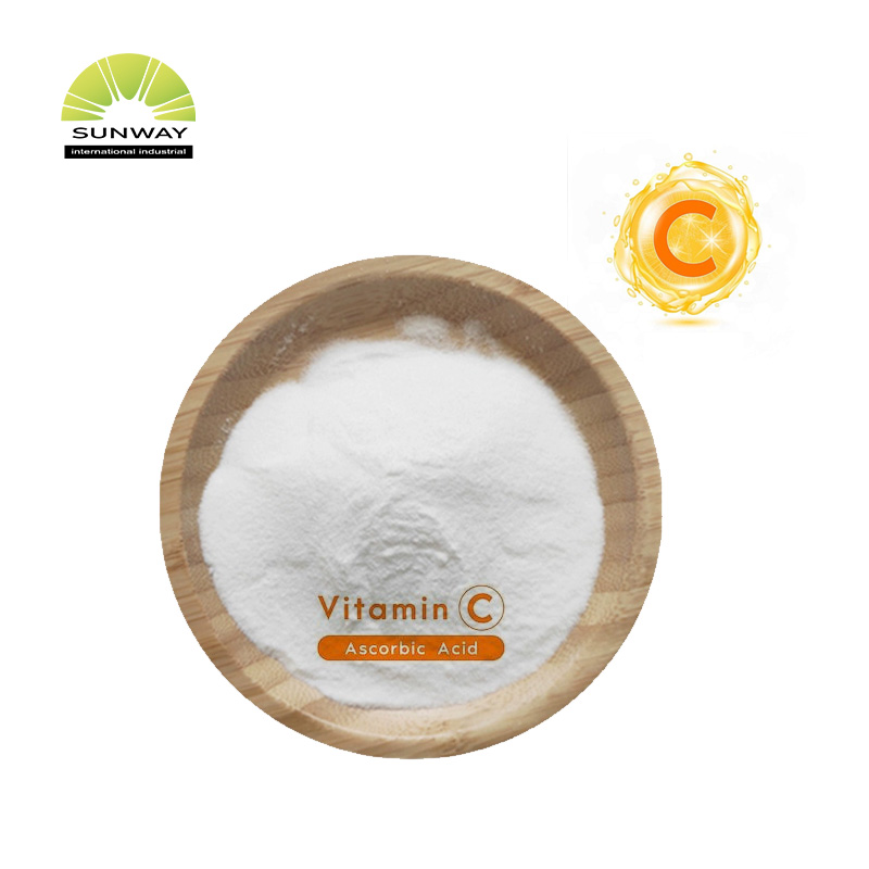 Aditif Pakan Kemurnian Tinggi 99% L Asam Askorbat Vitamin C (VC) Bubuk 25kg/Karton