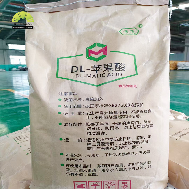 Harga Pabrik Sampel Gratis Asam Malat Food Grade CAS 636-61-3 C4H6O5 Kristal Putih 