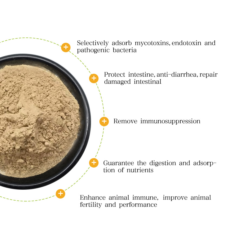 Pengikat Toksin Pakan Kemurnian Tinggi 95% Bubuk Montmorillonit untuk Unggas untuk Pakan Ternak