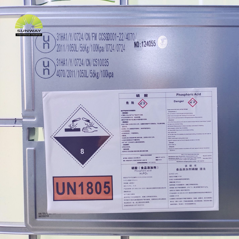 Asam Fosfat Cair Food Grade 85% Pasokan Pabrik Berkualitas Tinggi