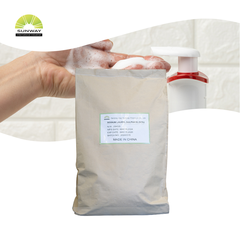 Surfaktan Kimia Natrium Lauril Sulfat Sls K12 Bubuk Jarum 92% 93%