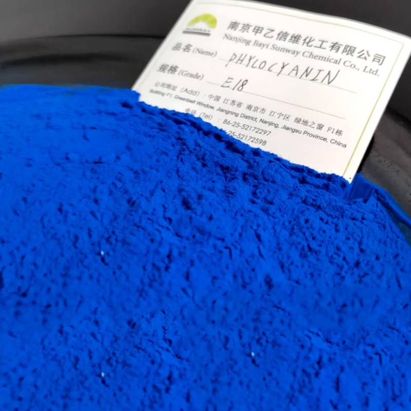 Pigmen Warna Biru Alami Food Grade Spirulina E18 Bubuk Phycocyanin