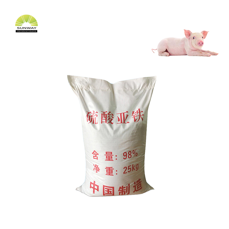 Pakan Kelas Elemen jejak Bubuk hijau atau biru-hijau Ferrous Sulfate 98% 99,5%