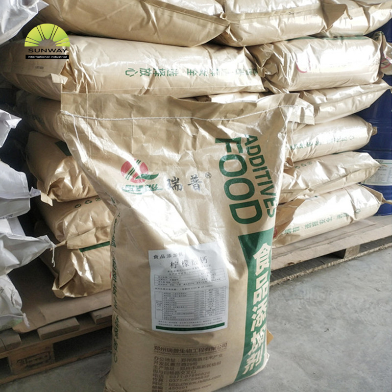 Harga Grosir Bubuk Kalsium Sitrat CAS NO 5785-44-4 Suplemen Makanan E333 Kalsium Sitrat Food Grade